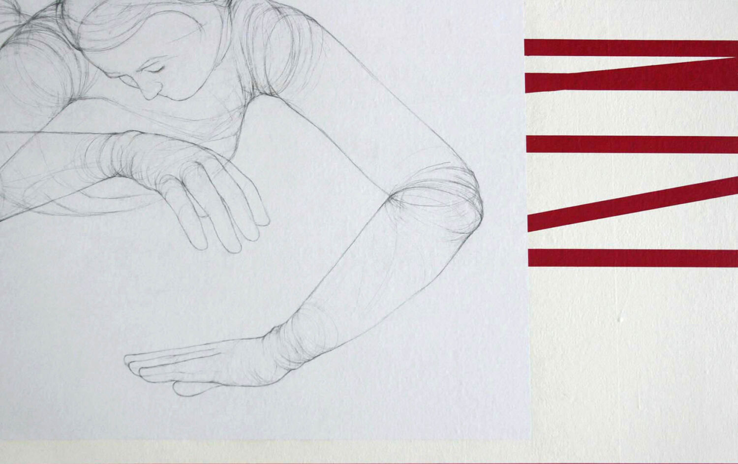 Ausschnitt Wandarbeit 2008 Hell Längs